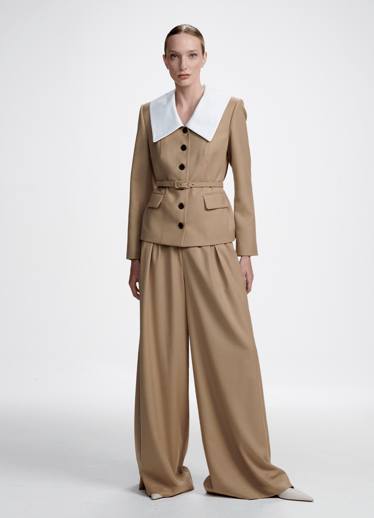 Calça Lapilli Bege Khaki — Carol Bassi
